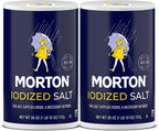 Morton Iodized Salt, All-Purpose, (26 oz), 2-Pack - All-Purpose, Perfect for Cooking & Table Use
