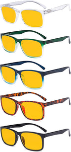 Eyekepper 5-pack Large Frame Reading Glasses - Stylish Reader Eyeglasses for Men Women Reading