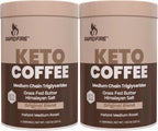 Rapid Fire Keto Coffee 2 Pack, Instant Keto with MCT Oil, Grass Fed Butter & Himalayan Salt – Low Carb Butter Coffee for Energy, Focus, Metabolism Support, Ketosis Lifestyle, 30 Servings, 2 Pack