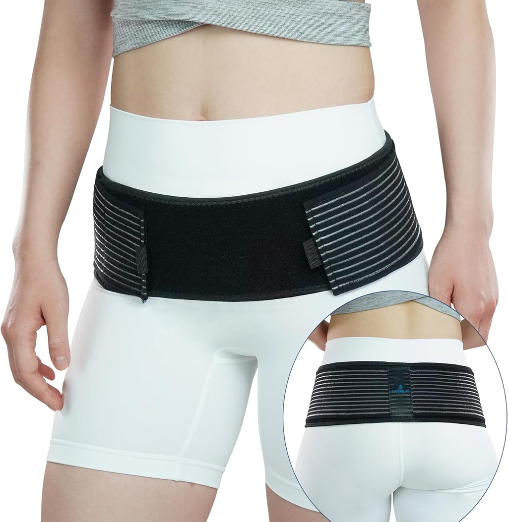 Nvorliy SI Joint Belt – Sacroiliac Pelvic Support for Lower Back, Hip, and Sciatica Pain Relief (L/XL)
