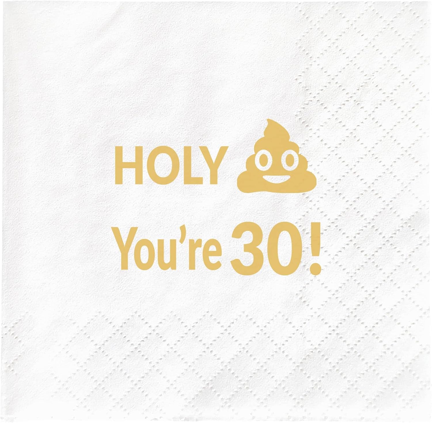 Joyiou 50 Pcs 30th Birthday Napkins, Holy You’re 30 Cocktail Luncheon Napkins for Thirty Birthday Party Decorations Favors Gifts for Men Women, 30 Years Old Table Decor Supplies, 2Ply 4.5x4.5 inches
