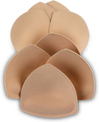 Bra Pad Inserts 4 Pairs, Bra Pads Sewn Padded for Sports Bra A/B or C/D,D/E Cup Beige or Black, White Optional