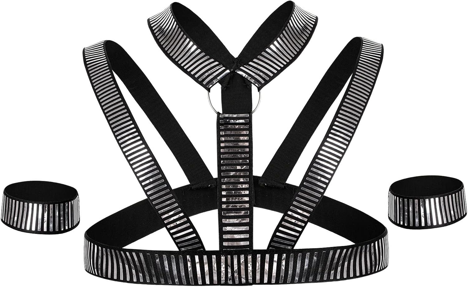 Men's Chest Harness Sexy Body Belt Bondage Punk Fancy Costume Fetish Erotic Clothing Accessories Silver