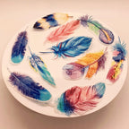 Wild Feathers Edible Boho Cupcake Toppers for Cake Tribal Baby Shower Party Decoration Set of 40