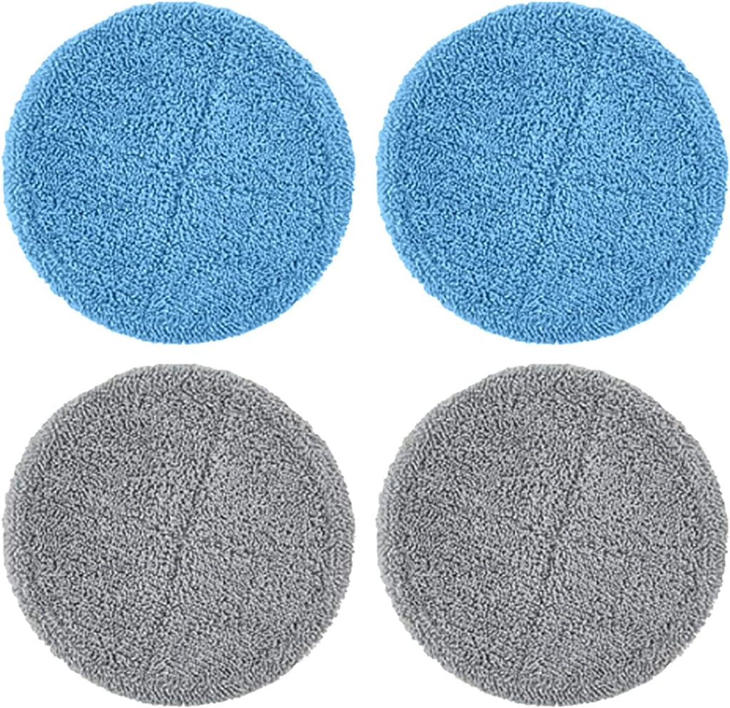 iDOO Replacement Pads for Cordless Electric Mop - Washable and Reusable Microfiber Heads, 4 PCS Mop Pads & Weighted Heating Pad