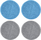 iDOO Replacement Pads for Cordless Electric Mop - Washable and Reusable Microfiber Heads, 4 PCS Mop Pads & Weighted Heating Pad
