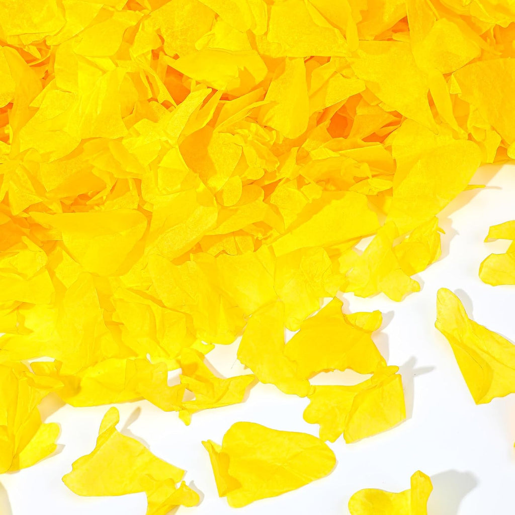 Gersoniel 14, 000pcs Marigold Paper Flower Petals Mexican Marigold Decor for Day of The Dead Diwali Home DIY Craft Wedding Mexican Party Decoration Halloween Dia De Los Muertos Decor(Yellow)