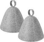 2 Pack Sauna Hat for Men Women, Head Protection Wool Felt Sauna Cap, Russian Banya Cap Headwear for Steam Bath-House Hot Room The-rapy & Sweat Sessions Accessories(Size:2pcs) Grey