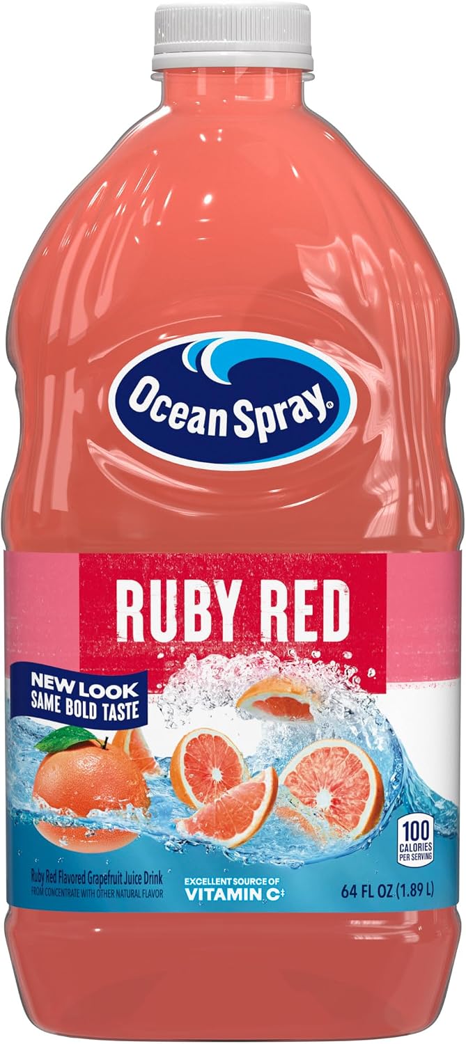 Ocean Spray® Ruby Red Grapefruit Juice Drink, 64 Fl Oz Bottle (Pack of 8)