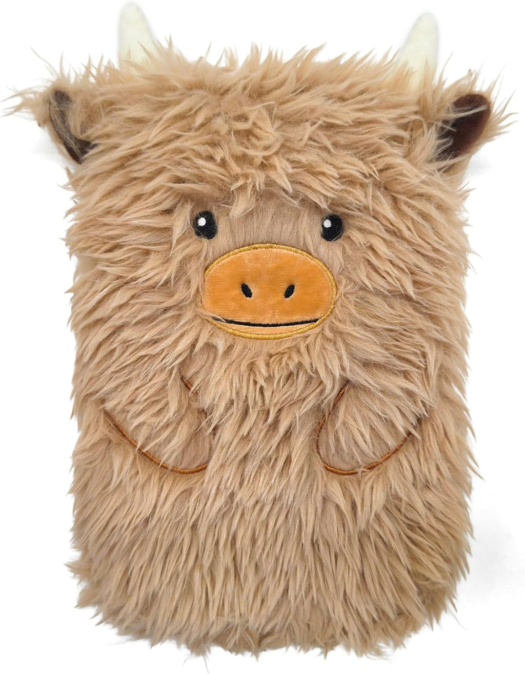 A2Z Highland Cattle Hot Water Bottle 1 Litre Capacity 3D Animal Plush Cover Heat Therapy for Pain Relief & Bedtime Comfort