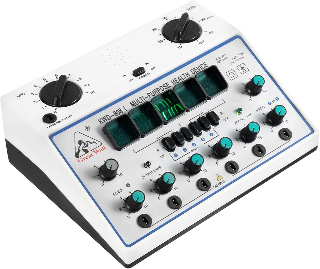 KWD808-I Electric Acupuncture Stimulator Machine 6 Output Patch Massager Care for Electric Impulse Acupuncture 500-1000hpa