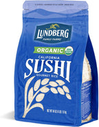 Lundberg Organic Sushi Rice, Sticky White Japanese-Style California-Grown Short Grains, 64 Oz