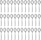 Pleafind 36 Pieces Teaspoons Set (6.2 inch), Spoon Silverware, Stainless Steel Tea Spoons, Mirror Polished Small Teaspoon, Dessert Spoons for Home, Kitchen, Restaurant, Dishwasher Safe