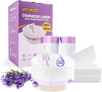 Commode Liners with Absorbent Pads, 100 Count Lavender Scented Bags and 100 Commode Pads, Leak-Proof & Extra Thick, Disposable, Universal Fit for Bedside Commode, Portable Toilet Chair