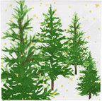 Caspari White Christmas Cocktail Napkins - 20 Per Package