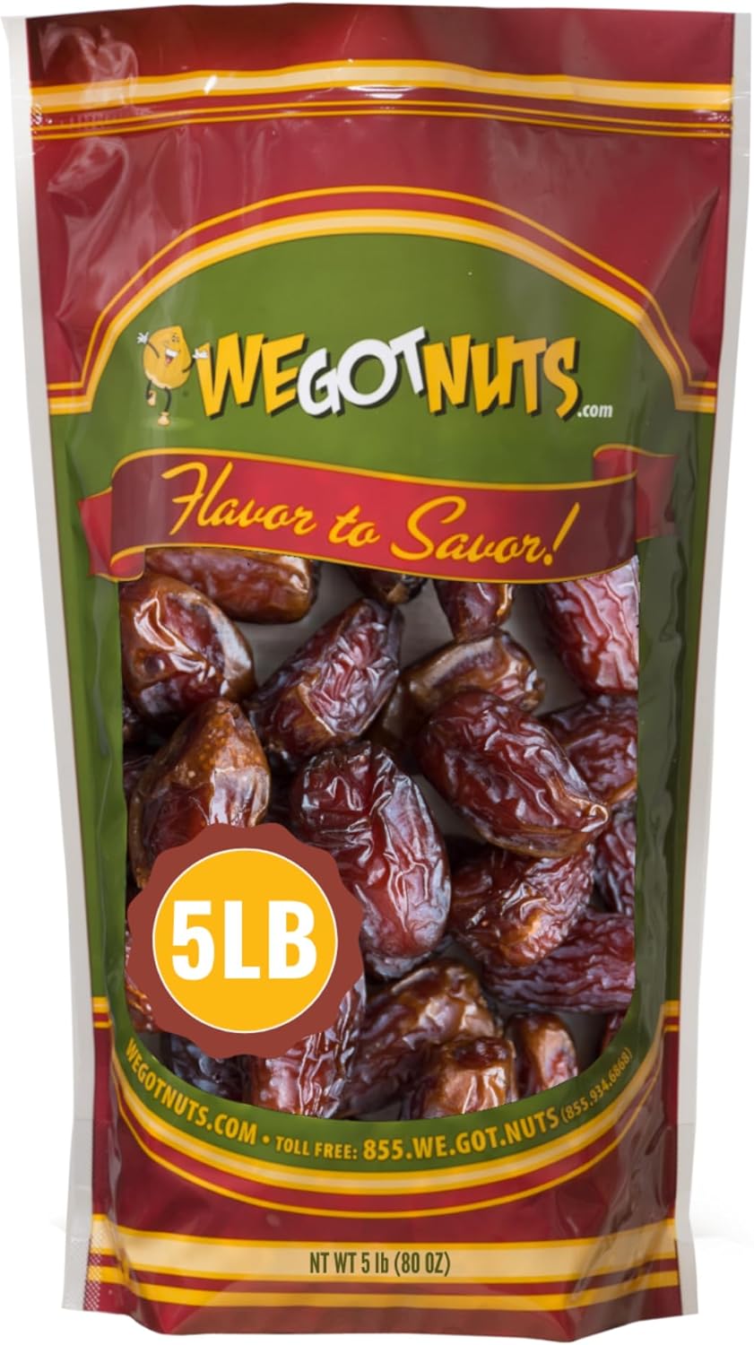 Premium Medjool Dates (5 lbs) , Soft, and Sweet