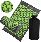 ROMIX Acupressure Mat and Pillow Set, Acupuncture Mat for Back Pain, Neck, Shoulder Pain Relief, Stress Reduction, Wellness Therapy, Cushioned Acupressure Mats with Carry Bag for Men and Women