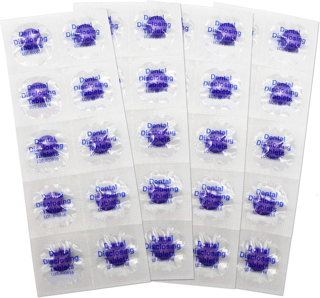 Disclosing Tablets Set Of 40 Two Tone Chews Shows Plaque On Teeth