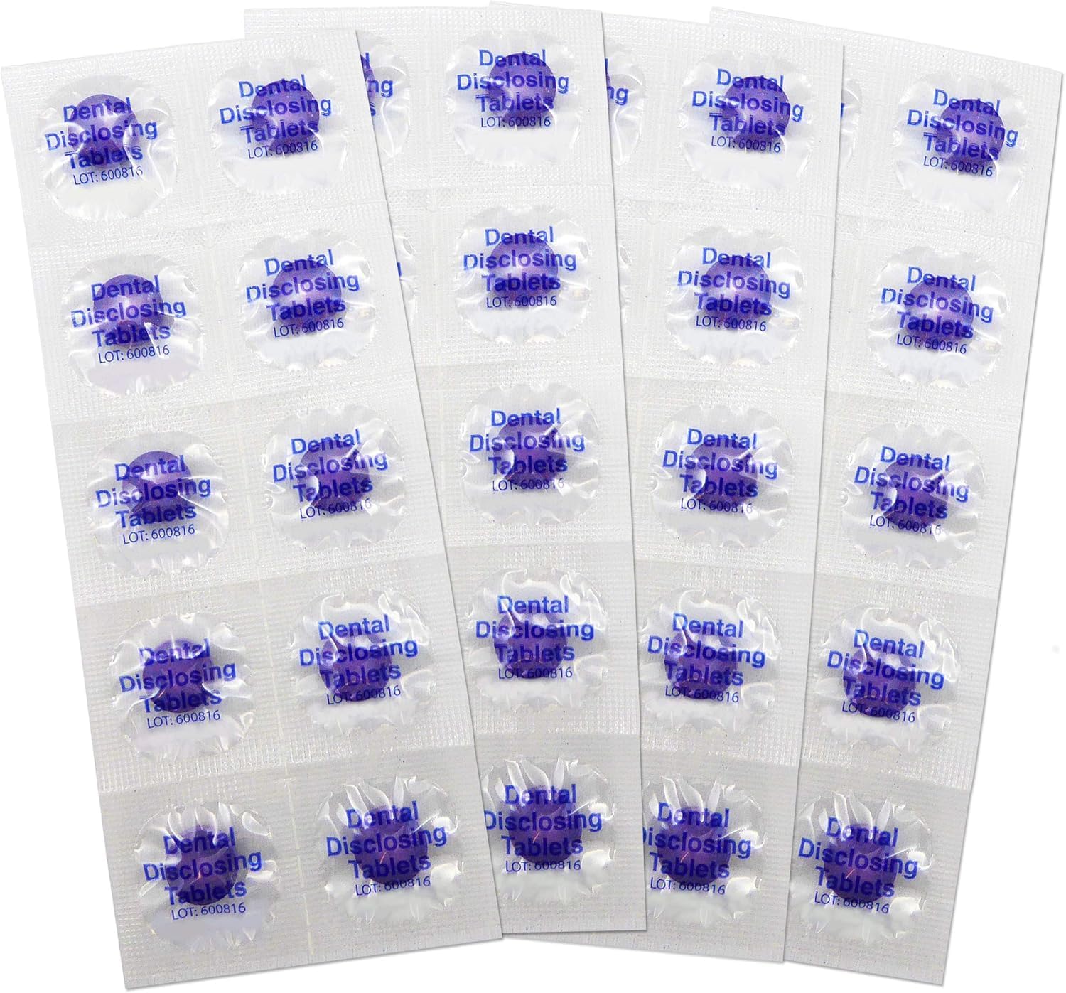 Disclosing Tablets Set Of 40 Two Tone Chews Shows Plaque On Teeth