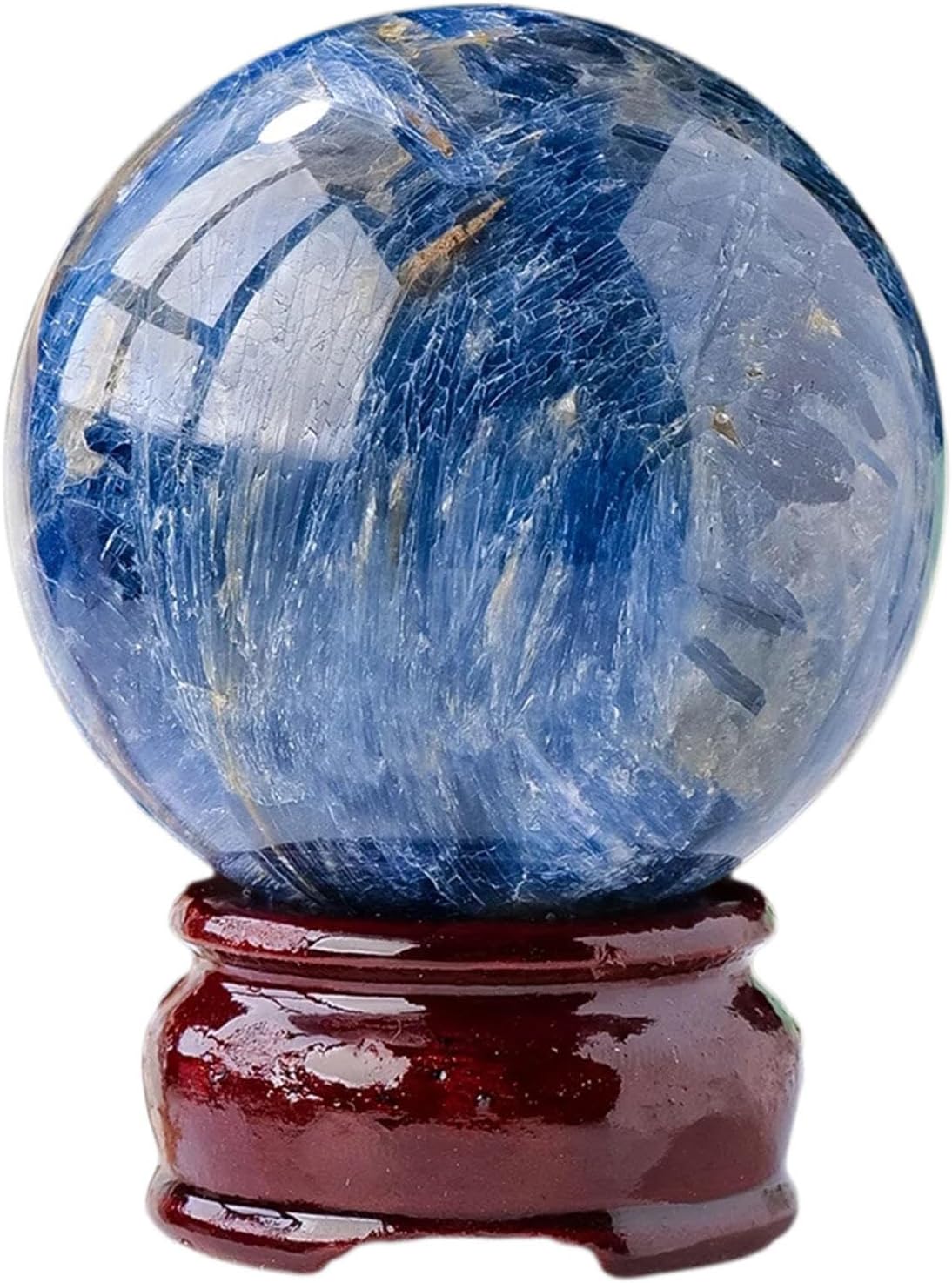 Blue Kyanite Crystal Sphere Stone Ball Polished Decoration Gemstone Home and Office,45-50mm
