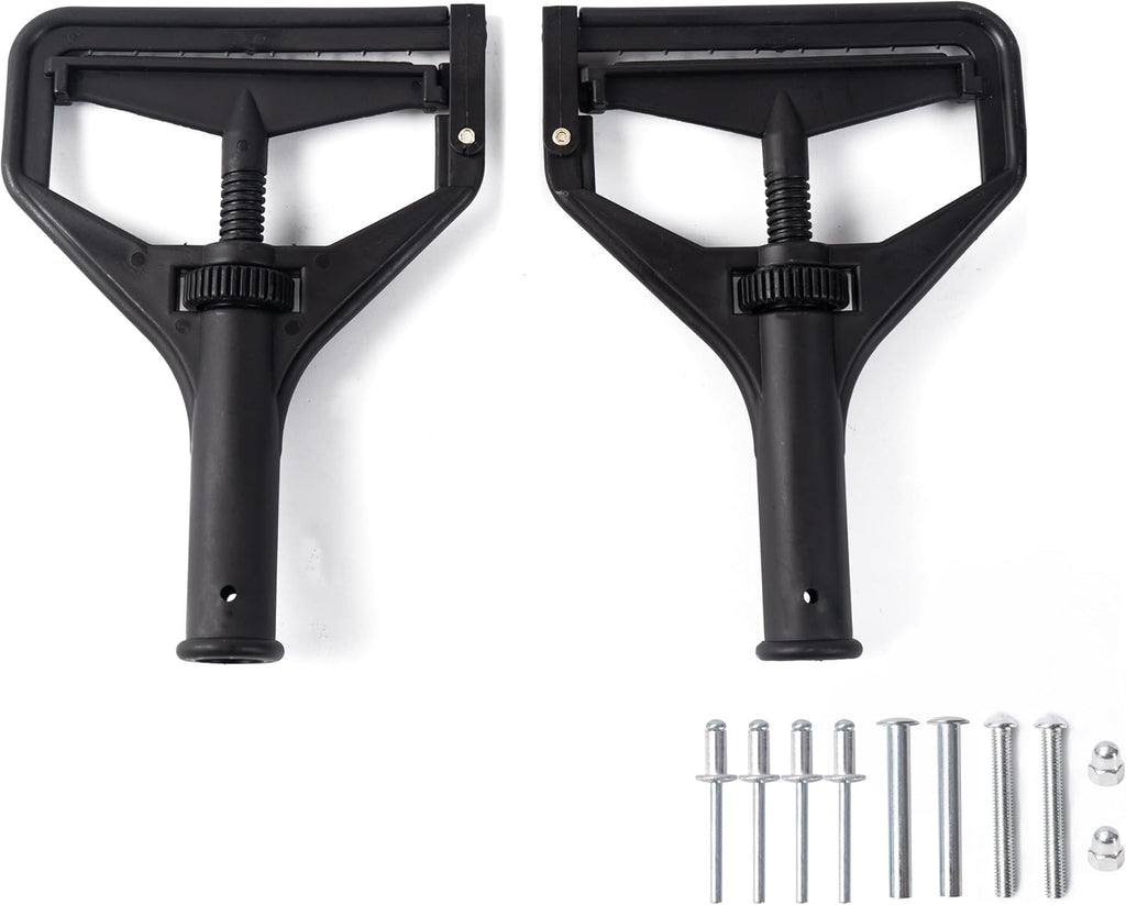 Matthew 2Pcs Commercial Mop Head Clamps for Screw Plastic Mop Heads,Quick Change Head Mop Handle,Heavy Duty Mop Head Replacement Holder Change Handle -Commercial Gripper Mop Wet Mop Handle (Black)