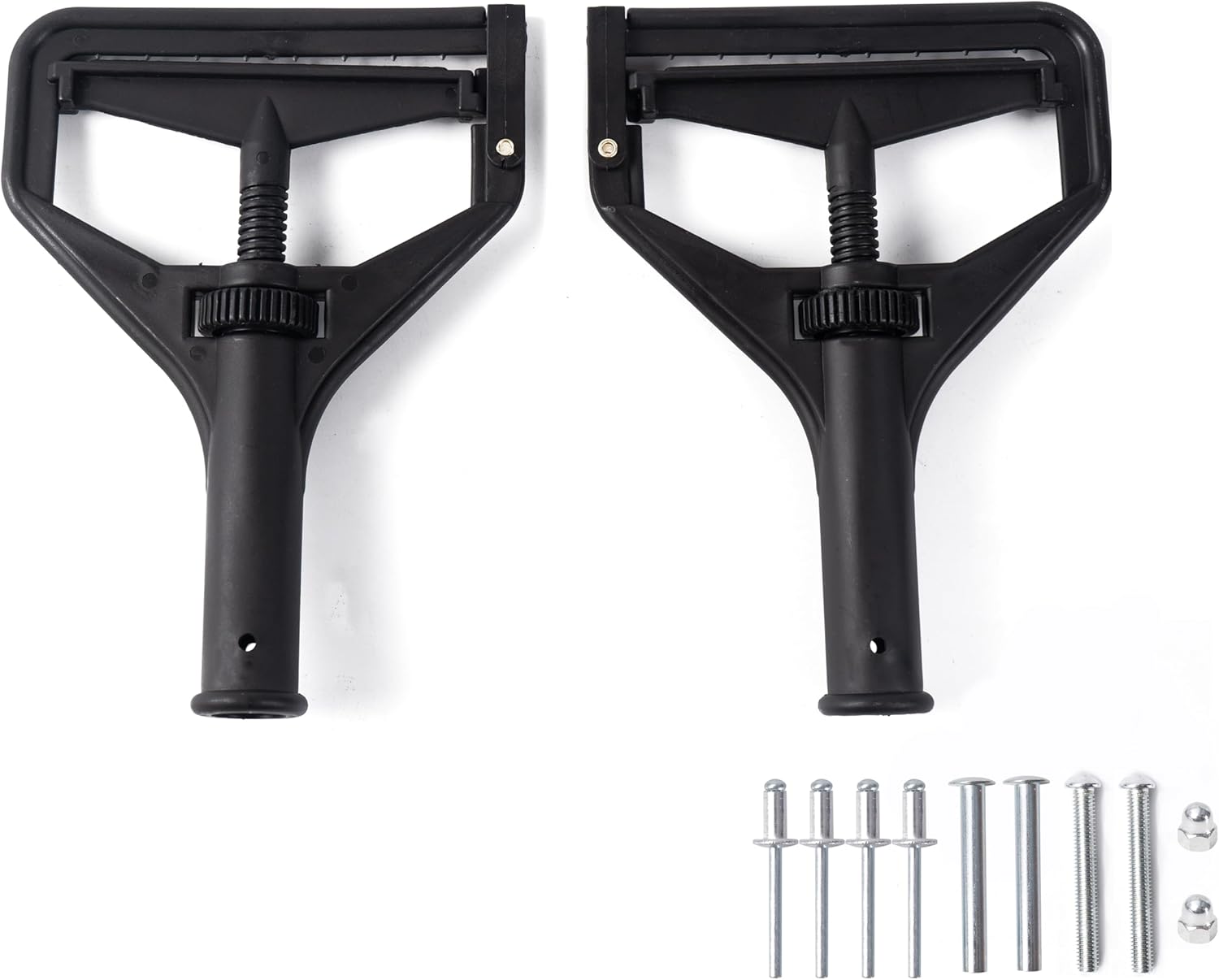 Matthew 2Pcs Commercial Mop Head Clamps for Screw Plastic Mop Heads,Quick Change Head Mop Handle,Heavy Duty Mop Head Replacement Holder Change Handle -Commercial Gripper Mop Wet Mop Handle (Black)
