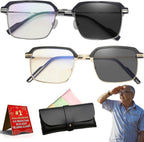 High-Definition Eye Protection Blue Light Filter Intelligent Zoom Progressive Lenses Reading Glasses for Men Women