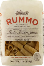 Rummo Rigatoni Pasta N.50 - Rigatoni Pasta Noodles, Italian Tube Pasta, Bronze Cut Pasta, Dry Pasta, Durum Wheat Pasta - 16 Ounce (Pack of 20)