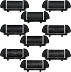 9 Pcs Different Replacement Roller Head for Electric Callus Remover Feet Pedicure Kit Care Foot Roller Refills Extra Coarse Regular Coarse Pedicure Tools for Dead Skin(Black)