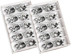 52/54/56/58/60/62/64/66/68/70mm PD Optical Optometry Trial Frame Trial Lens Frame Eyeglasses Optician Equipment 10 Pieces(Color:Grey,Size:a Set)
