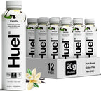 Huel Ready-to-Drink | Vanilla Meal Replacement Drink | High Protein Drink | Nutritionally Complete, Low Sugar, High Fiber, Plant Based, Vegan, Healthy | 20g Protein Per Bottle, 16.9 Fl Oz (12 Pack)