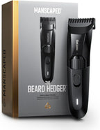 MANSCAPED® The Beard Hedger® Men's Premium Beard Trimmer, 20 Length Adjustable Blade Wheel, Stainless Steel T-Blade for Precision Facial Hair Trimming, Cordless Waterproof Wet/Dry Clipper