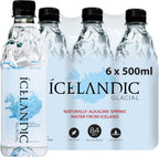 Icelandic Glacial Natural Spring Alkaline Water, 500 ml / 16.9 Fl Oz (Pack of 6)