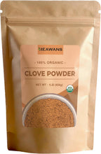 Heawans Organic Premium Grade Clove Ground, Food Grade Aluminium Foil Kraft Paper Pouch (16 OZ)