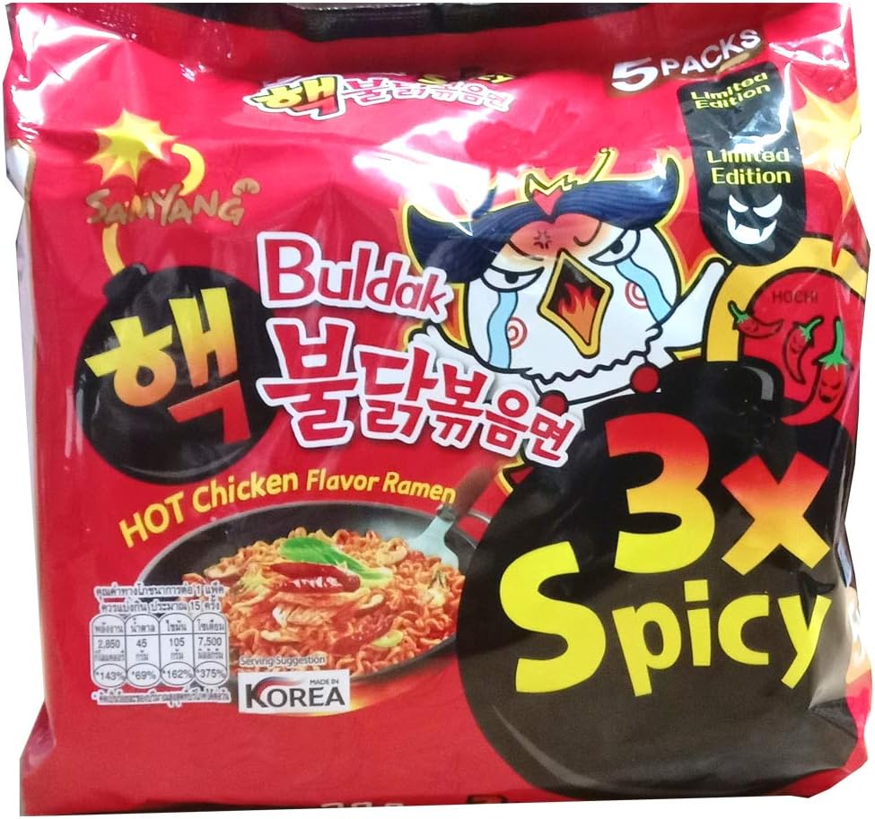 Samyang Hot Chicken Flavor Ramen Buldak 3X Spicy Instant Noodles
