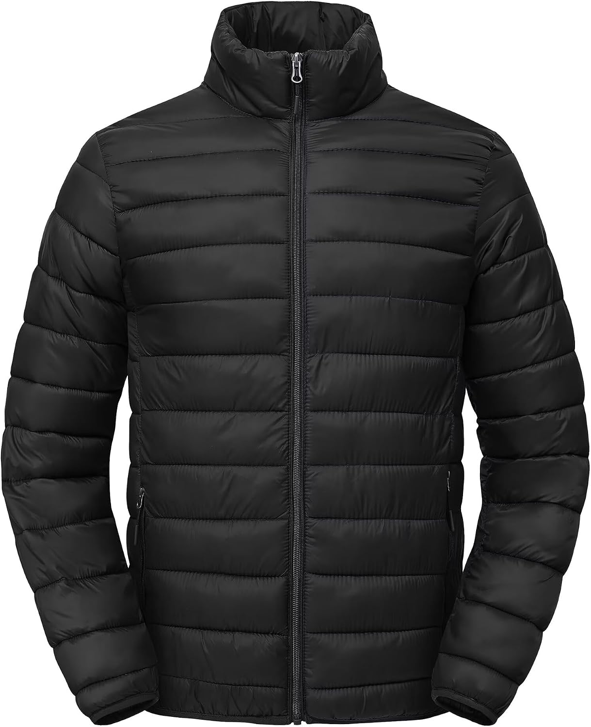 Zoofly Mens Winter Coats Thermal Lightweight Puffy Jackets Men Waterproof Warm Puffer Coat with Zip Pockets