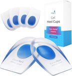 Figly Heel Cushions for Heel Pain Relief (4 Pack) - Gel Heel Cushion Inserts, Gel Heel Cups Heel Pain Relief, Heel Pads Shoes, Heel Support Heel Inserts Men Women Plantar Fasciitis Heel Cup Heel Spur