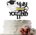 Holy Molar You Did It Cake Topper, Congrats Doctor Cake Decor, Congrats Dentist Medical College Graduation Party Decorations, Black Glitter