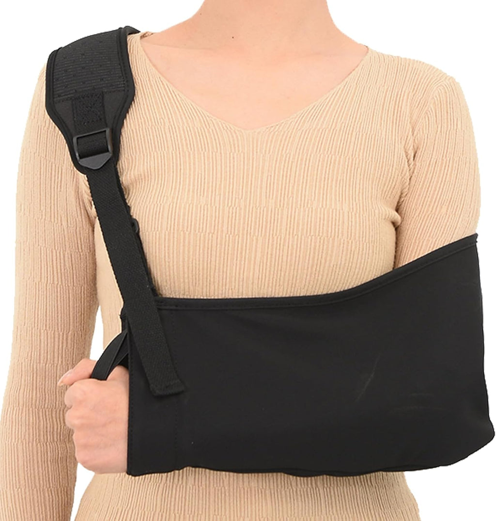 Arm Sling Shoulder Injury Immobilizer,Breathable Rotator Cuff With Shoulder Pad Left and Right Support Torn Brace for Broken Wrist Elbow Man&Women(12.5-15IN)