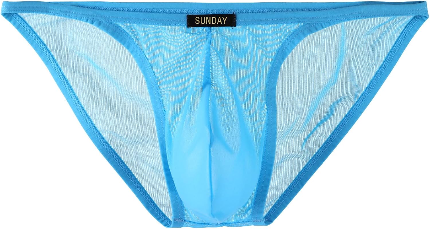 Summer Code Mens Sheer Briefs Mesh Lightweight Underwear Comfortable Low Rise Underpants for Men