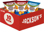 Jackson’s Sweet Potato Kettle Chips Avocado Oil Variety Pack made with Premium Oils (1.5 oz, Pack of 10) Sea Salt, Ranch and BBQ Flavors - Allergen-friendly, Gluten Free, Vegan