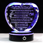 YWHL Best Friend Birthday Gifts with LED Base Crystal Heart Keepsakes Friendship Gifts for Women Best Gift Ideas for Bestie Friends Female BFF Gift for Her
