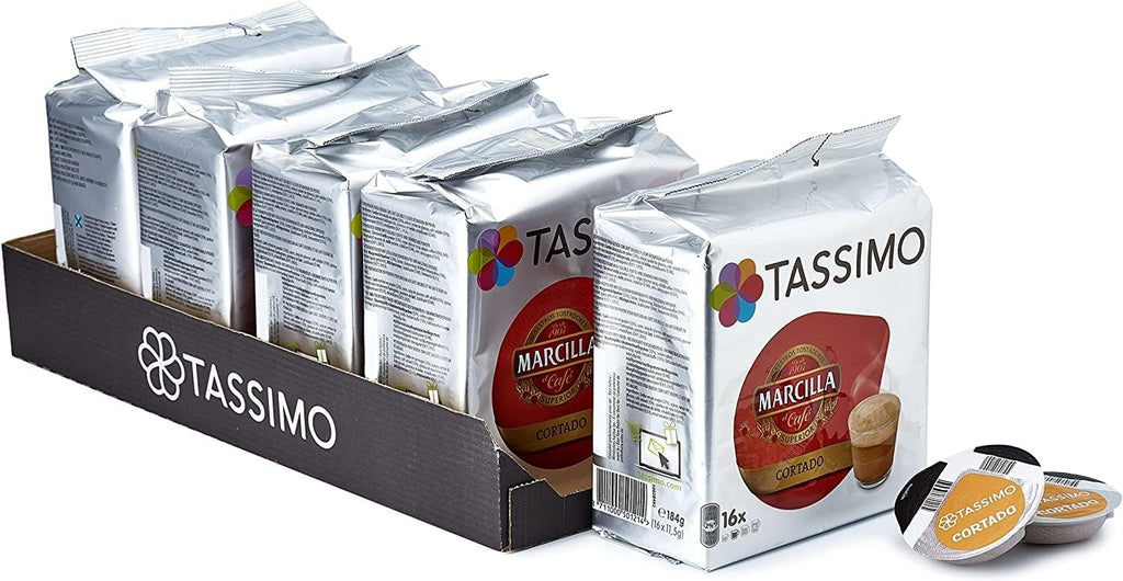 Tassimo Marcilla Cortado 184g - Pack of 5 (80 T-Discs)