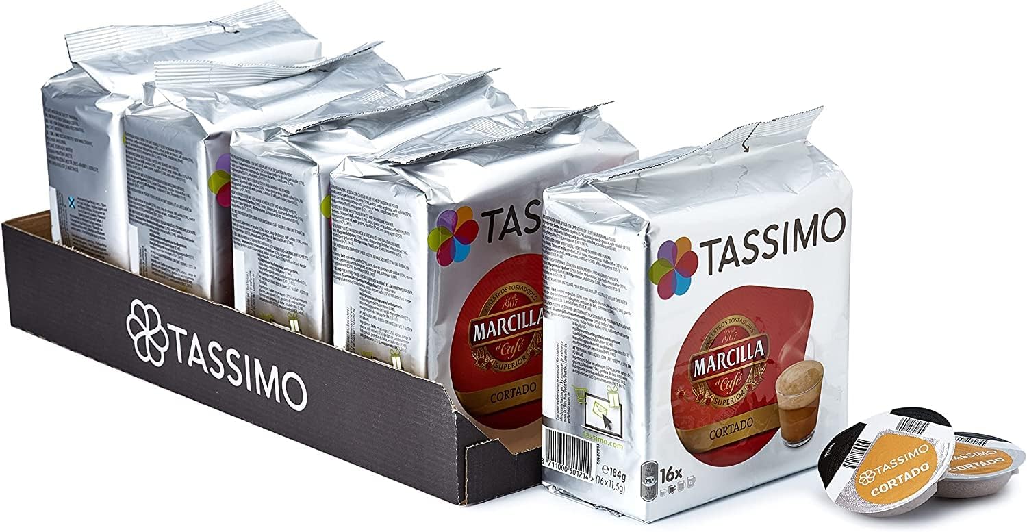 Tassimo Marcilla Cortado 184g - Pack of 5 (80 T-Discs)