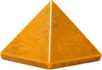 Amazing Gemstone Yellow Jasper Pyramid Crystal Healing Stones - 1.5" Great Pyramid Figurine of Natural Stone Pyramid for Meditation, Reiki, Chakra Balancing and Crystal Pyramids Grid