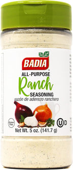 Badia Ranch Seasoning Powder, 5 oz – All-Purpose Ranch Flavor for Dressings, Dips, Meats, Vegetables & Snacks