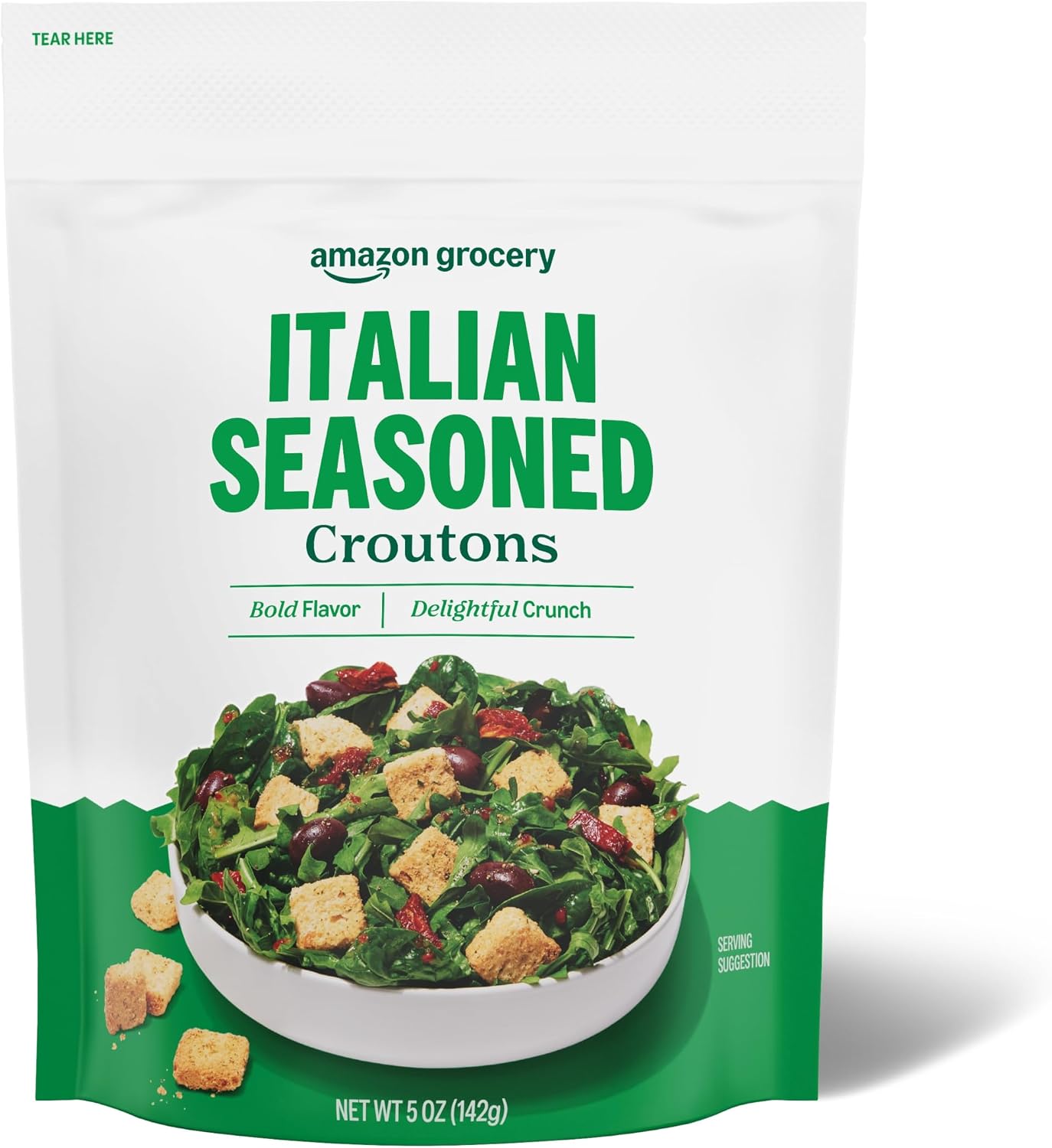 Amazon Grocery, Italian Seasoned Croutons, 5 Oz (Previously Amazon Fresh, Packaging May Vary)