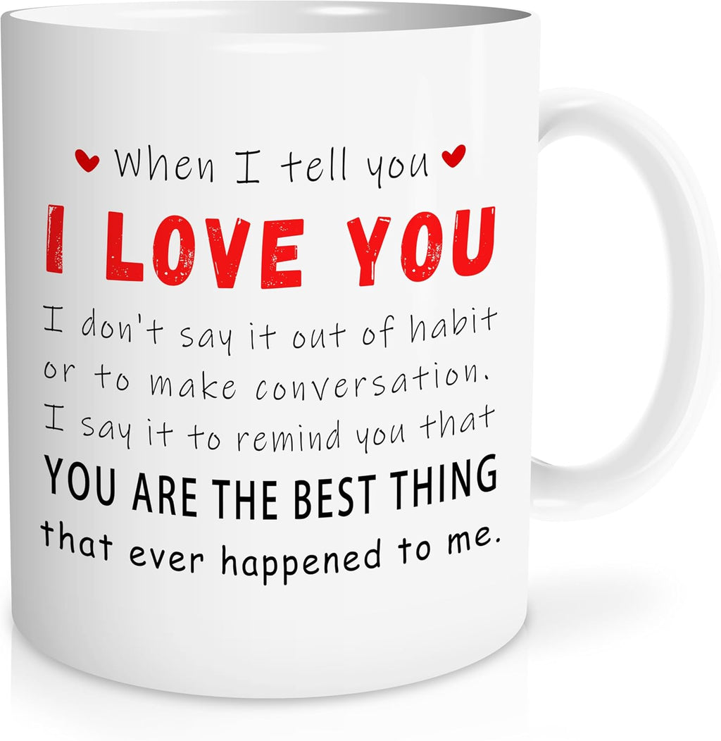 valentines day mug,i love you coffee for her him,girlfriend coffee mug,you are the best thing,valentine Christmas Couple Gifts for Him, Her/11 oz