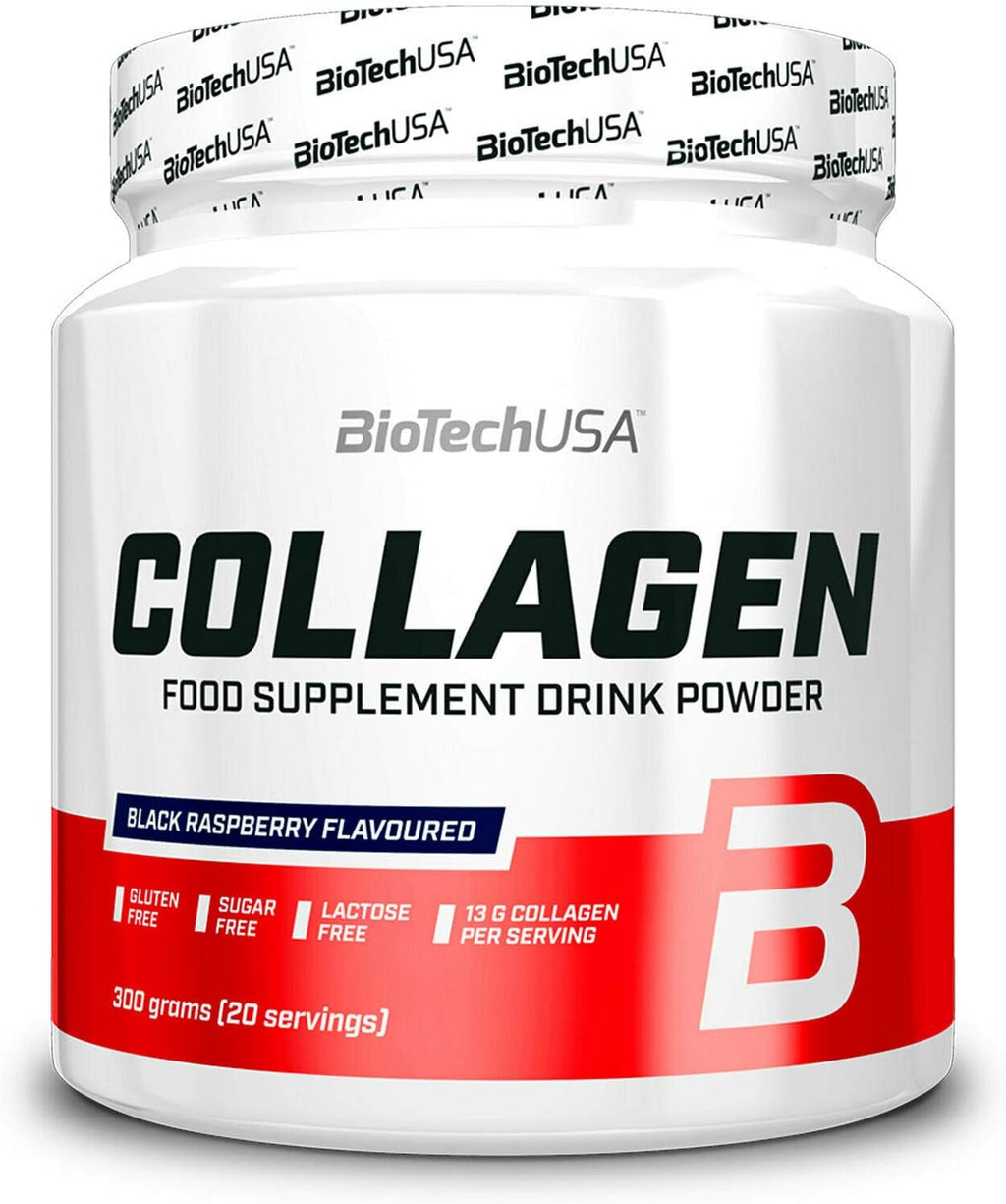 BIOTECH USA Collagen Powder 300g | Food Supplement | Healthy Joints & Skin | Made in EU | with Hyaluronic Acid