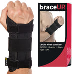 BraceUP Carpal Tunnel Wrist Brace - Metal Wrist Splint for Hand and Wrist Support, Tendonitis Arthritis Pain Relief